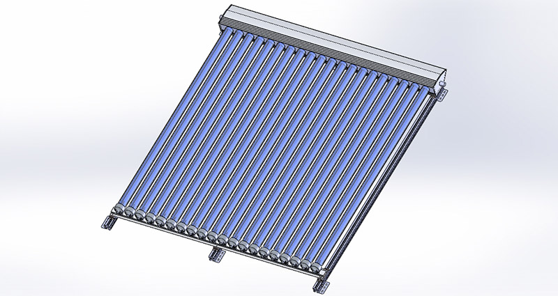 Authentic quality solar collector with vacuum tube, 