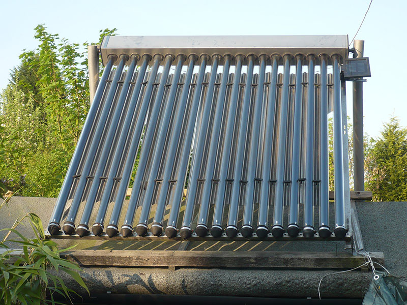 Corrugated stainless steel solar water heater, 