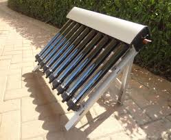 Direct flow vacuum evacuated tube solar collector, 