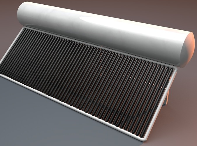 Evacuated tube solar water heater, 