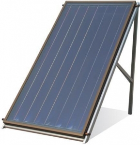 Flat plate solar collector for home, 