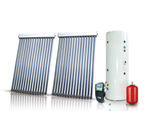 Heat pipe solar heating system, 