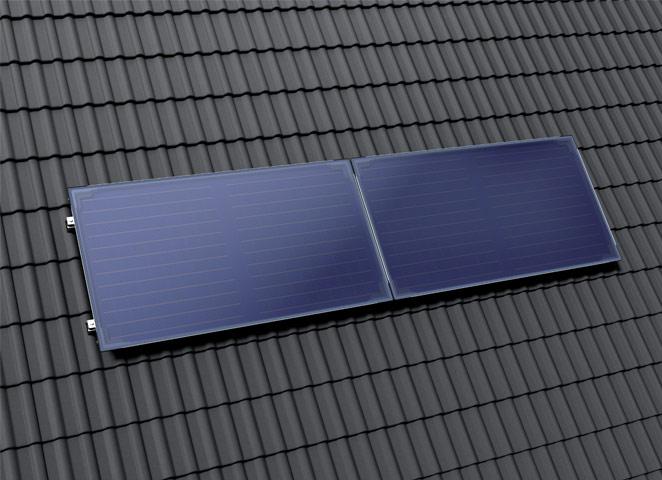 Large scale flat solar collector, 