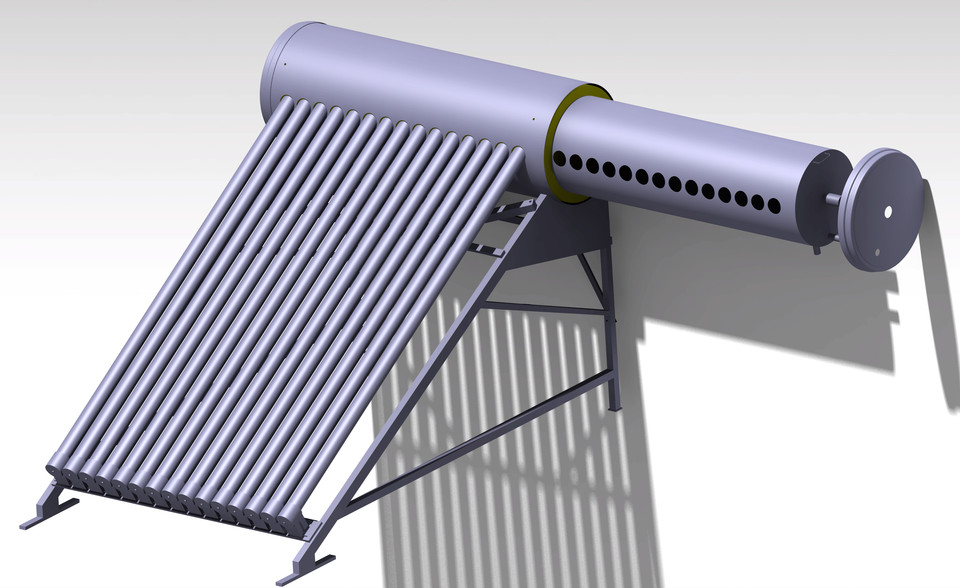 Thermosyphon solar water heater, 