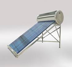 Unpressurized stainless steel vacuum tubes solar water heater, 