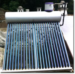 Copper coil solar water heater