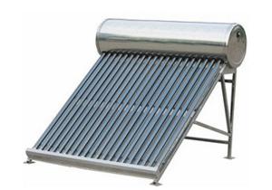 Stainless steel unpressurized solar water heater